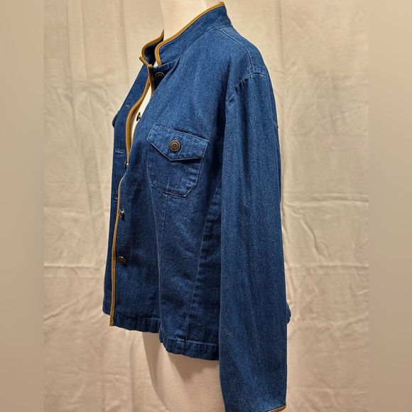 Talbots Collared Denim Jacket - Picture 2 of 6